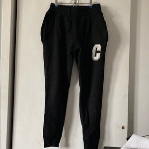 Champion Black Jogger Pants with Logo